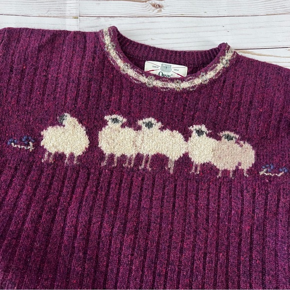 Vintage Orvis Wool and Silk Novelty Sheep Sweater size M - Picture 12 of 14